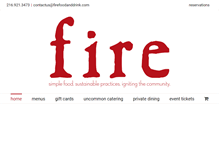 Tablet Screenshot of firefoodanddrink.com